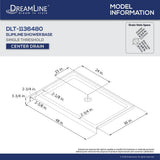Infinity-Z 36 in. x 48 in. Semi-Frameless Sliding Shower Door in Chrome with Center Drain Base and Backwalls - Super Arbor