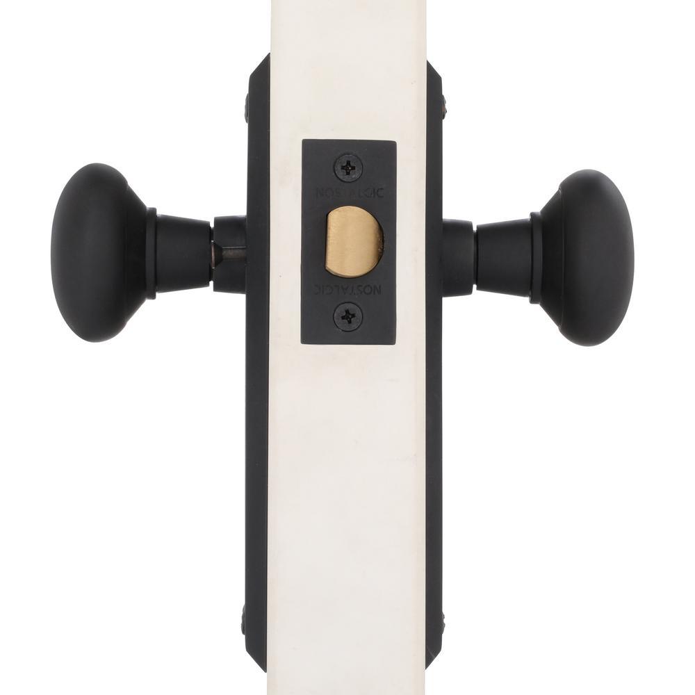 New York Plate 2-3/8 in. Backset Oil-Rubbed Bronze Privacy Bed/Bath New York Door Knob - Super Arbor