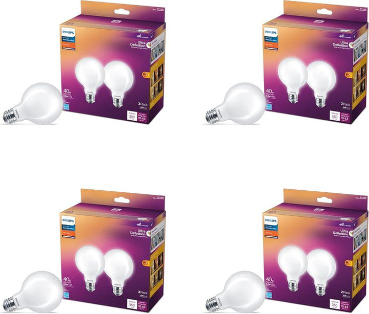 Philips 40-Watt Equivalent G25 Dimmable LED Light Bulb Daylight (8-Pack)