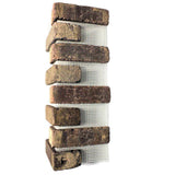 Brickwebb Rushmore Thin Brick Sheets - Corners (Box of 3 Sheets) 21 in x 15 in (5.3 linear ft.) - Super Arbor