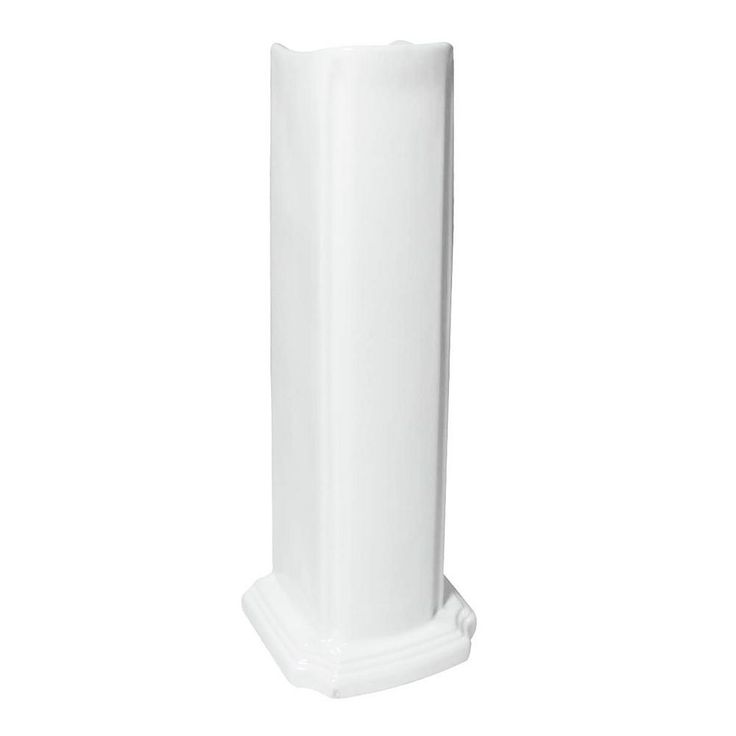 Cloakroom 19 in. Pedestal Combo Bathroom Sink in White with Overflow