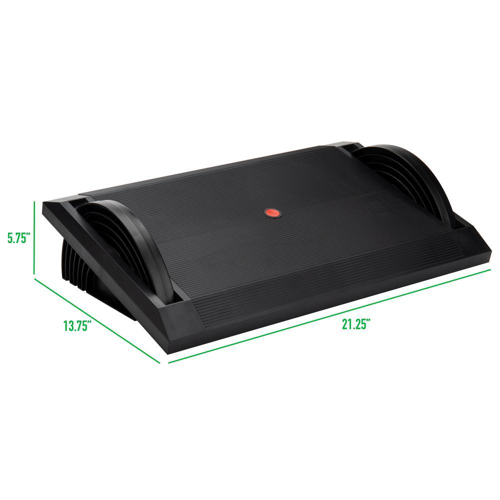 Black Plastic Adjustable Foot Rest for Under Desk - Super Arbor