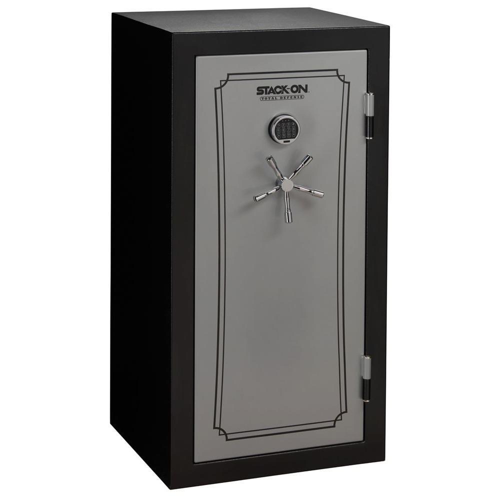 40-Gun Fire/Water Safe with Electronic Lock, Matte Black and Silver - Super Arbor