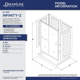 Infinity-Z 36 in. x 48 in. Semi-Frameless Sliding Shower Door in Chrome with Center Drain Base and Backwalls - Super Arbor