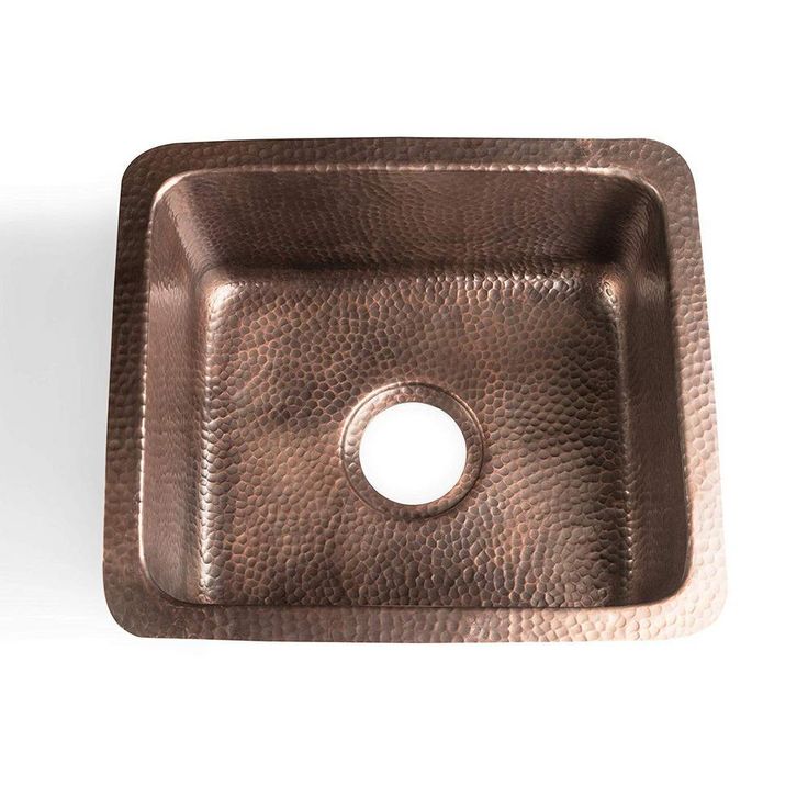 Monarch Dual Mount Pure Copper Hand Hammered 17 in. Highball Single Bowl Bar Prep/Kitchen Sink