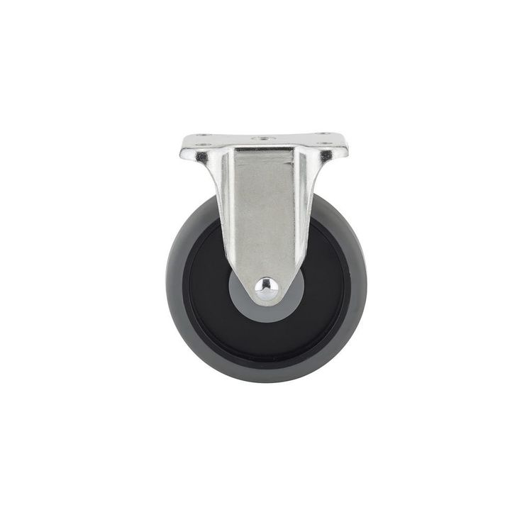 5 in. Gray Fixed plate Caster, 297.7 lb. Load Rating