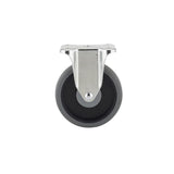 5 in. Gray Fixed plate Caster, 297.7 lb. Load Rating