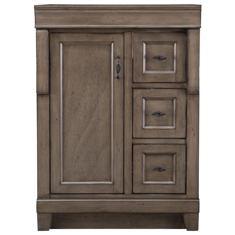 Naples 30 in. W 21.63 in. D Vanity Cabinet Only in Warm Cinnamon with Left Hand Drawers - Super Arbor