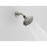 5-Spray 5 in. Fixed Shower Head with Pause in Brushed Nickel - Super Arbor