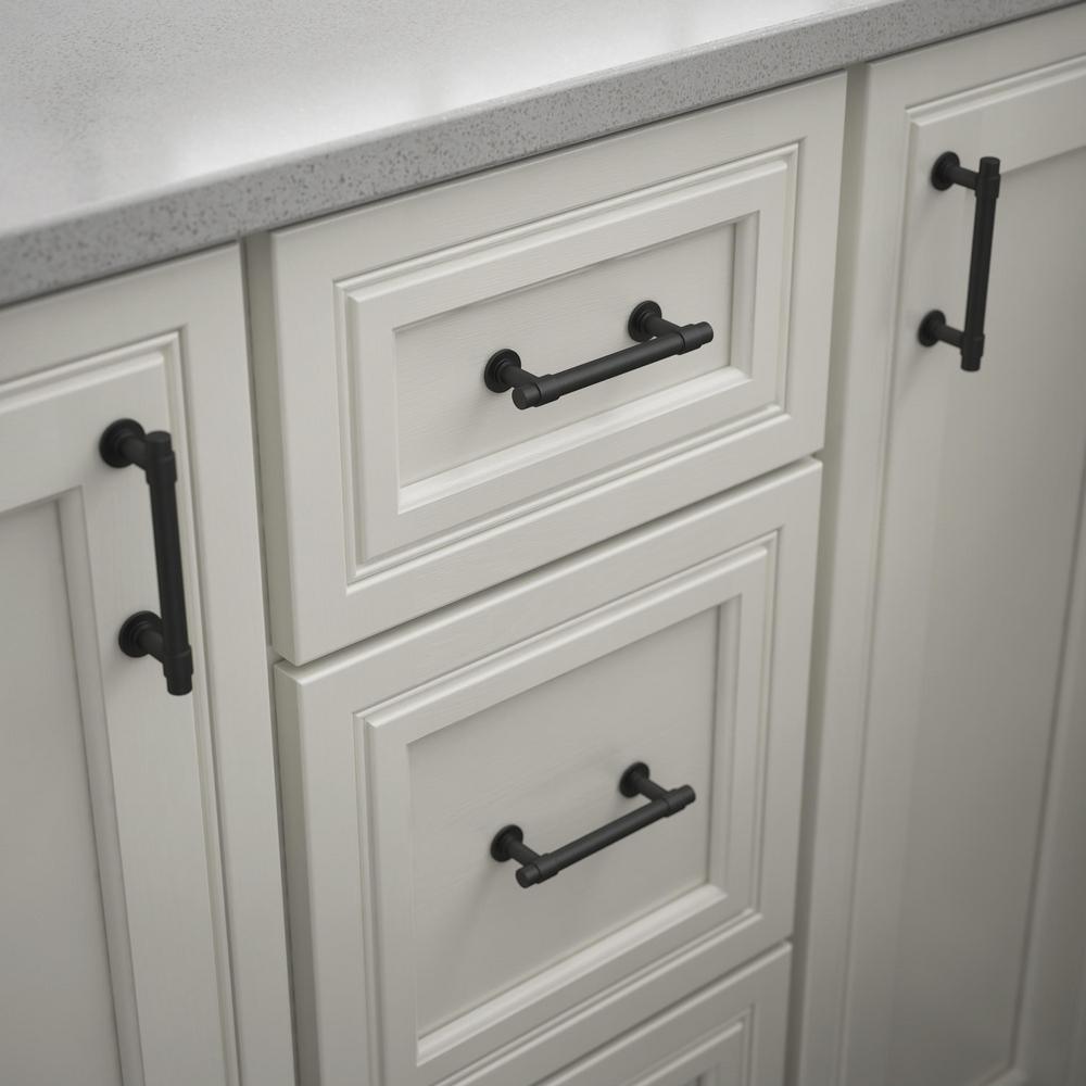 3 in. (76 mm) Matte Black Straight Bar Drawer Pull (10-Pack) - Super Arbor