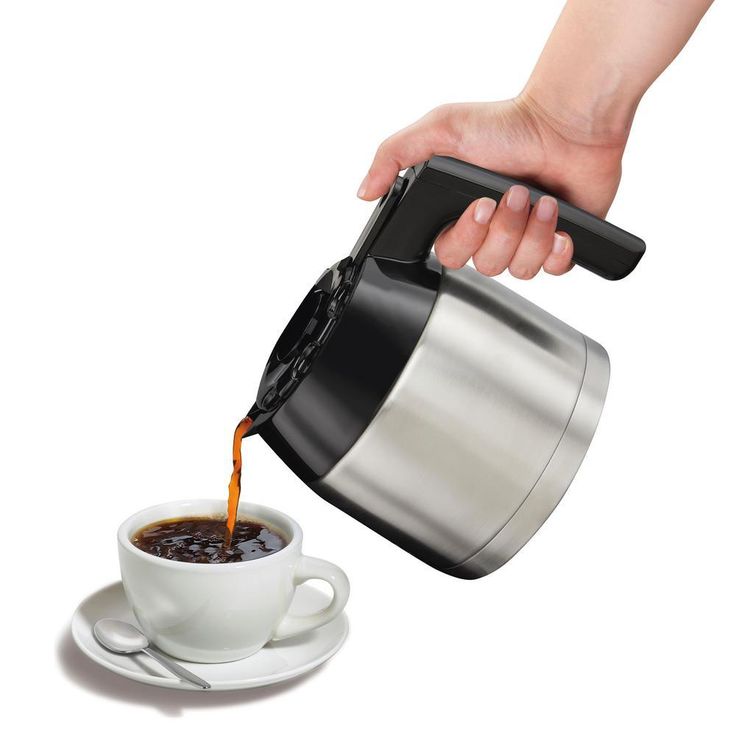 8-Cup Black Programmable Coffee Maker with Thermal Carafe
