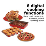 1500 W 6-Slice Stainless Steel Digital Countertop Oven with Convection and Rotisserie