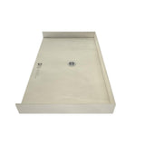 Redi Free 37 in. x 72 in. Barrier Free Shower Base with Center Drain and Polished Chrome Drain Plate - Super Arbor
