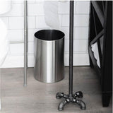1/2 in. x 2.4 ft. L  Black Steel Pipe Freestanding Toilet Paper Holder Kit