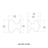 Juno Satin Nickel Entry Door Knob Featuring SmartKey Security with Microban Antimicrobial Technology - Super Arbor