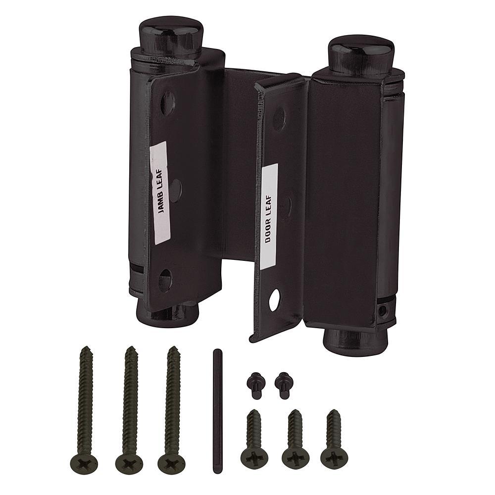 3 in. x 3 in. Oil-Rubbed Bronze Double-Action Spring Door Hinge - Super Arbor