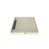 WonderFall Trench 48 in. x 48 in. Single Threshold Shower Base with Right Drain and Tileable Trench Grate - Super Arbor