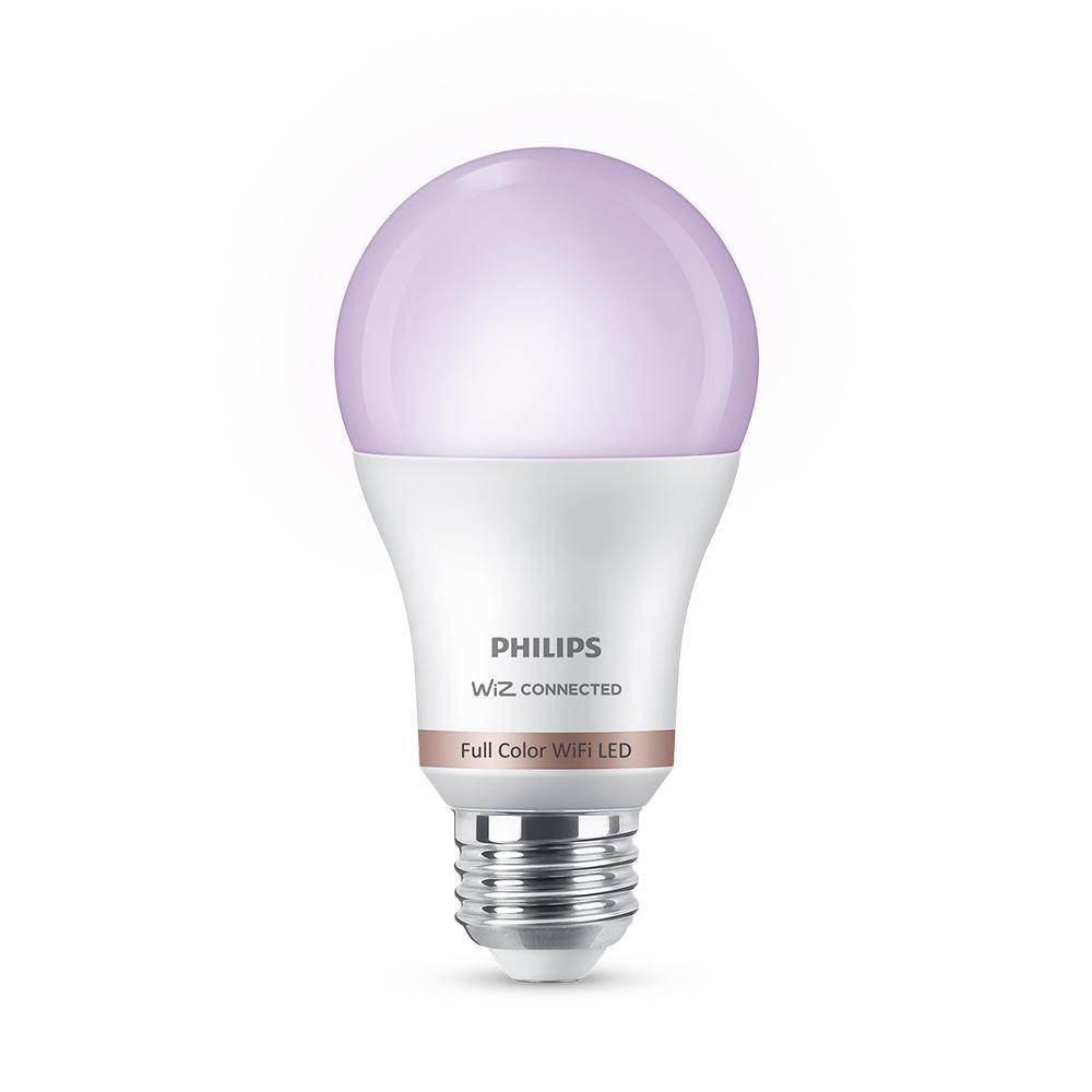 Daylight A19 LED 60-Watt Equivalent Dimmable Smart Wi-Fi Wiz Connected Wireless Light Bulb (4-Pack) - Super Arbor