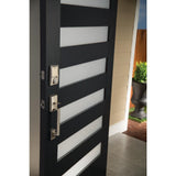 Century Satin Nickel Lower Half Entry Door Handleset and Latitude Door Lever with Century Trim - Super Arbor