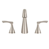 New Lower Price; Delta Sandover Spotshield Brushed Nickel 2-Handle Widespread WaterSense Bathroom Sink Faucet with Drain