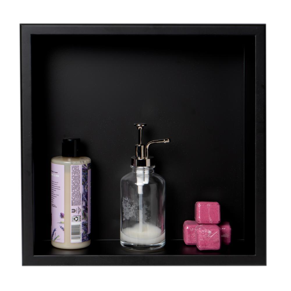 Matte Black 16 in. x 16 in. Stainless Steel Niche - Super Arbor