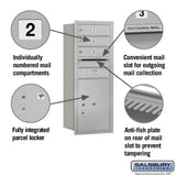 3700 Horizontal Series 3-Compartment with 1-Parcel Locker Recessed Mount Mailbox - Super Arbor