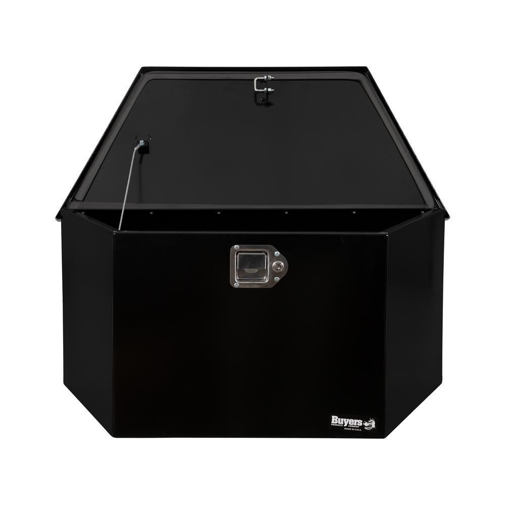 16.38 in. x 15 in. x 35.25 in. Gloss Black Steel Trailer Tongue Truck Tool Box - Super Arbor