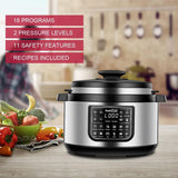 8 Qt. Stainless Steel Electric Pressure Cooker with Built-In Timer
