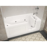 Nova Heated Step-In 5 ft. Walk-In Whirlpool Bathtub in White with Chrome Trim - Super Arbor