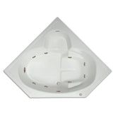 4.48 ft. Corner Drop-In Whirlpool Tub in White - Super Arbor