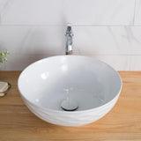 Viva 16-1/2 in. Round Porcelain Ceramic Vessel Sink in White - Super Arbor