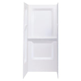 Durawall 32 in. x 32 in. x 73-1/4 in. 3-Piece Direct-to-Stud Alcove Shower Wall Set in White - Super Arbor