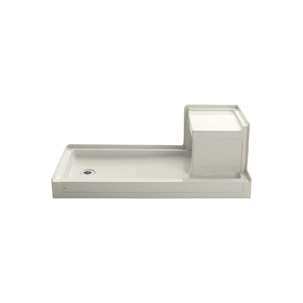 Tresham 60 in. x 32 in. Single Threshold Shower Base with Left-Hand Drain in White - Super Arbor