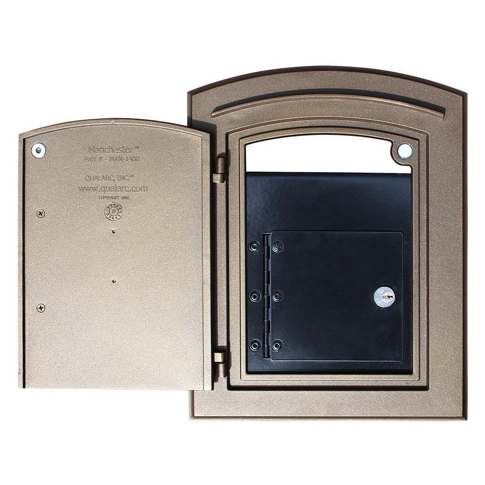 Cast Aluminum Black Column Mount Locking Mailbox - Super Arbor