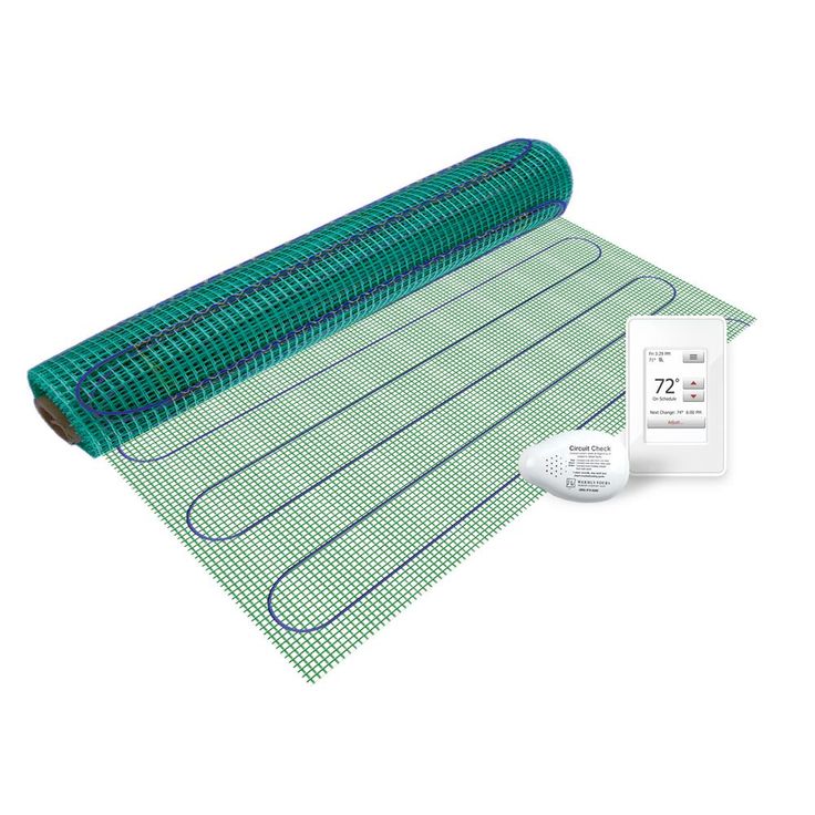 WarmlyYours TempZone 5 ft. x 36 in. 120-Volt Radiant Floor Heating Mat with Touch Screen Thermostat (Covers 15 sq. ft.)
