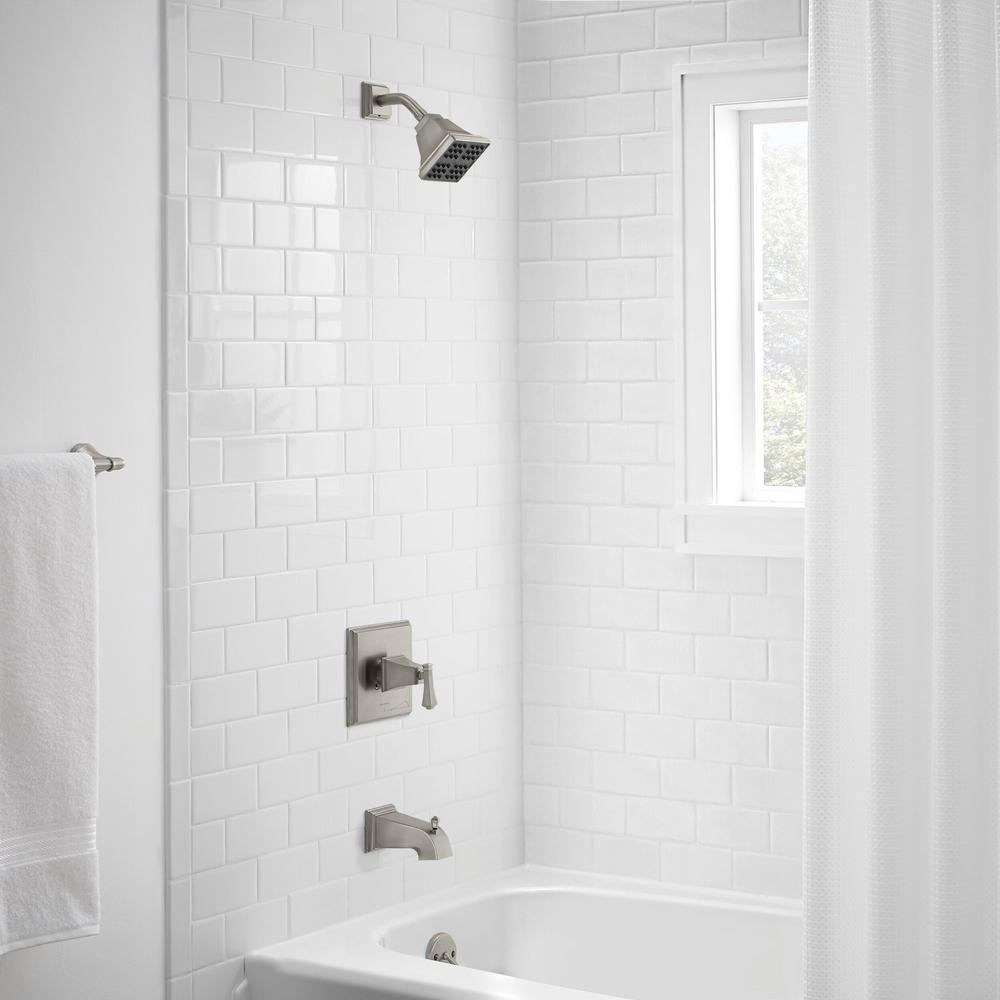 Exhibit Single-Handle 1-Spray Tub and Shower Faucet in Brushed Nickel (Valve Included) - Super Arbor