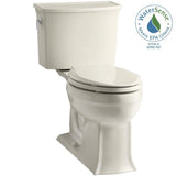 Archer Comfort Height 2-Piece 1.28 GPF Single Flush Elongated Toilet with AquaPiston Flushing Technology in Almond - Super Arbor