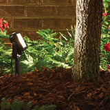 Low Voltage Black Outdoor Integrated LED Landscape Flood Light (4-Pack)