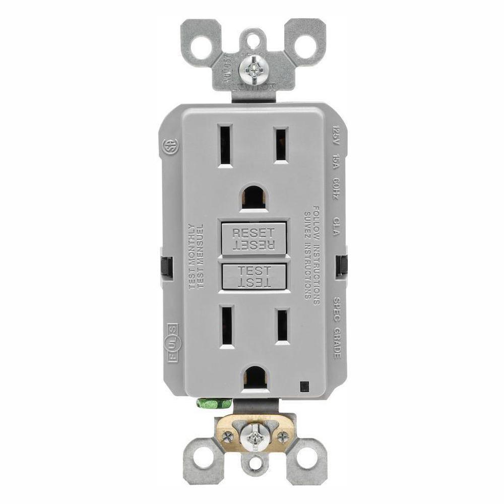 15 Amp Self-Test SmartlockPro Slim GFCI Duplex Outlet, White (3-Pack) - Super Arbor