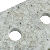 61 in. W x 22 in. D x .75 H Granite Double Basin Vanity Top in Glacier White with White Basins - Super Arbor