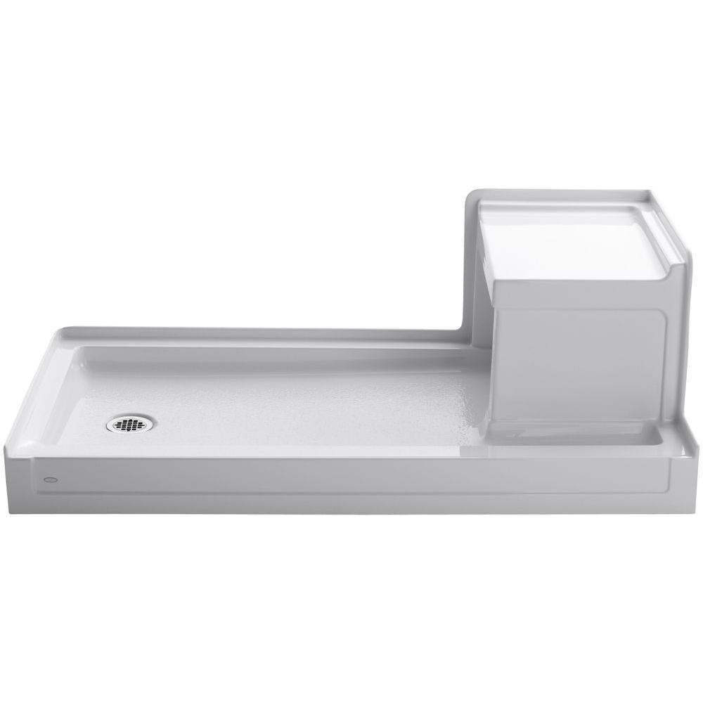 Tresham 60 in. x 32 in. Single Threshold Shower Base with Left-Hand Drain in White - Super Arbor