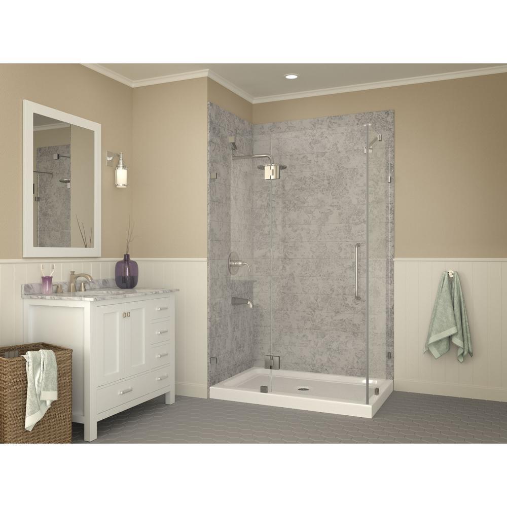 Vail 36 in. x 48 in. Double Threshold Shower Base in White - Super Arbor
