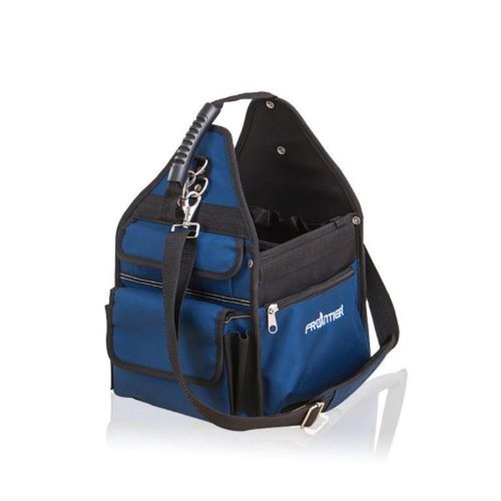 10 in. Open Electric Tool Bag in Black and Blue - Super Arbor