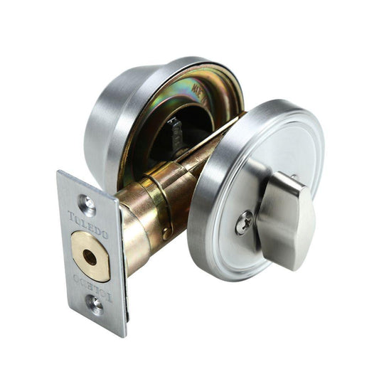 Single Cylinder Satin Stainless-Steel Deadbolt - Super Arbor