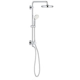 2-spray 8.25 in. Dual Shower Head and Handheld Shower Head in Brushed Nickel - Super Arbor