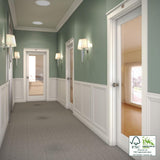 28 in. x 80 in. 1-Lite Clear Glass True Divided White Finished Solid Core Wood French Interior Door Slab - Super Arbor