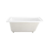 Voltaire 60 x 30 in. Acrylic Left-Hand Drain with Integral Tile Flange Rectangular Drop-in Bathtub in White - Super Arbor