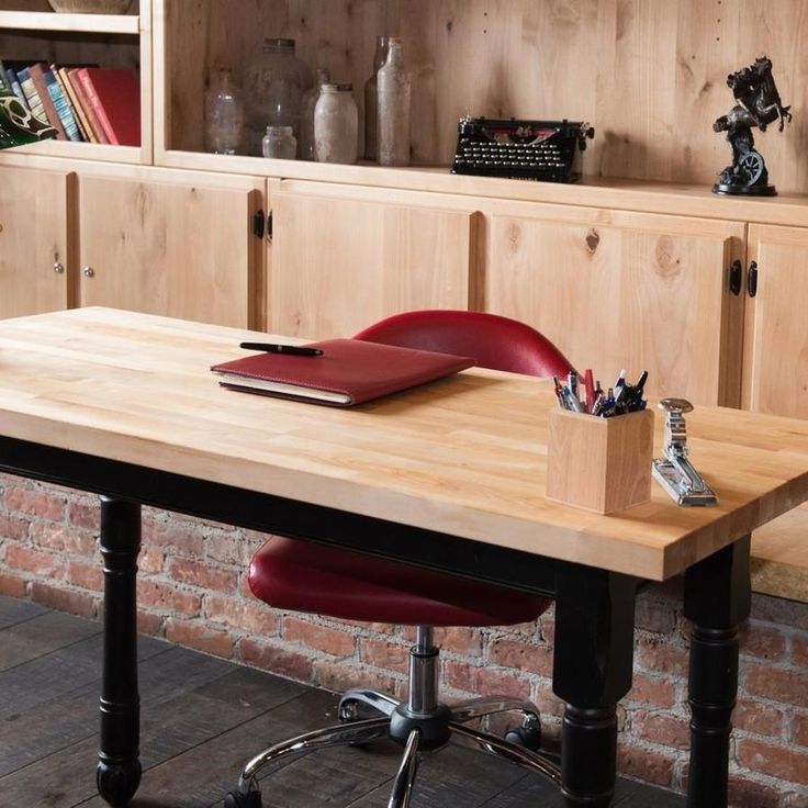 The Baltic Butcher Block 8-ft Natural Straight Butcher Block Birch Kitchen Countertop
