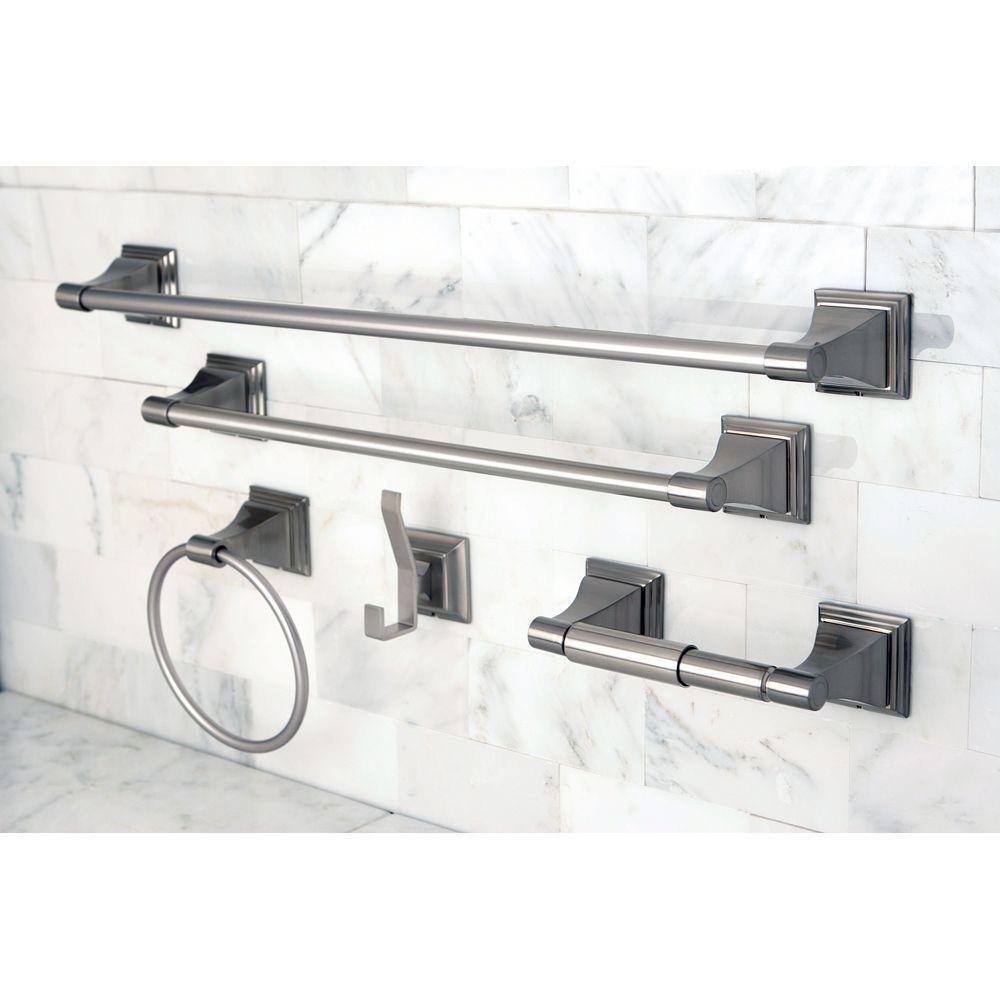 Monarch 5-Piece Bathroom Accessory Set in Brushed Nickel - Super Arbor