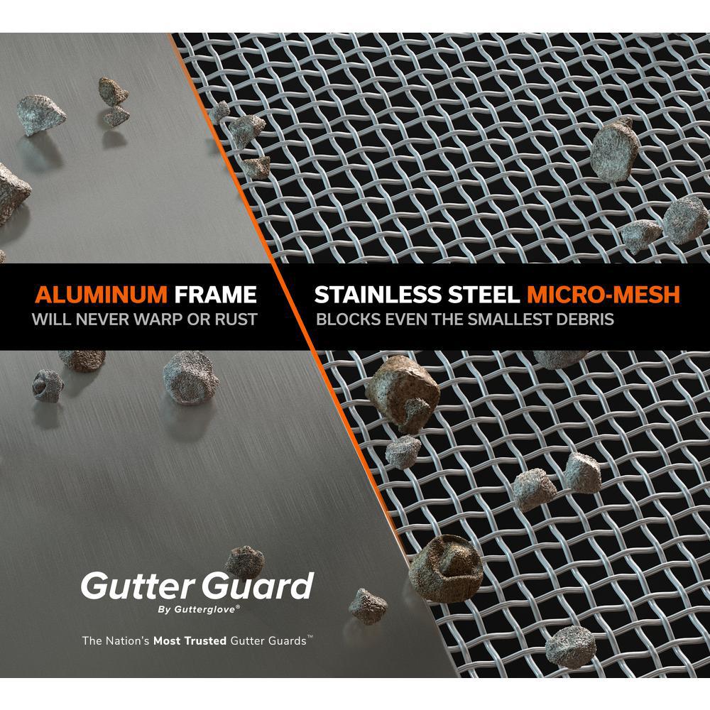 4 ft. L x 6 in. W Stainless Steel Micro-Mesh Gutter Guard (20-Pack) - Super Arbor